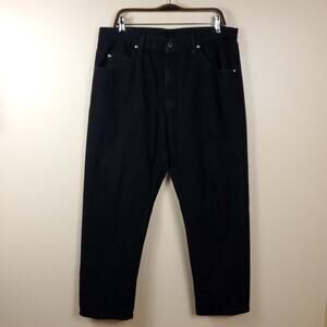 Wrangler Black Relaxed Fit Straight Leg Jeans Size 36x30